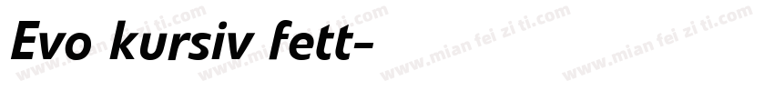 Evo kursiv fett字体转换